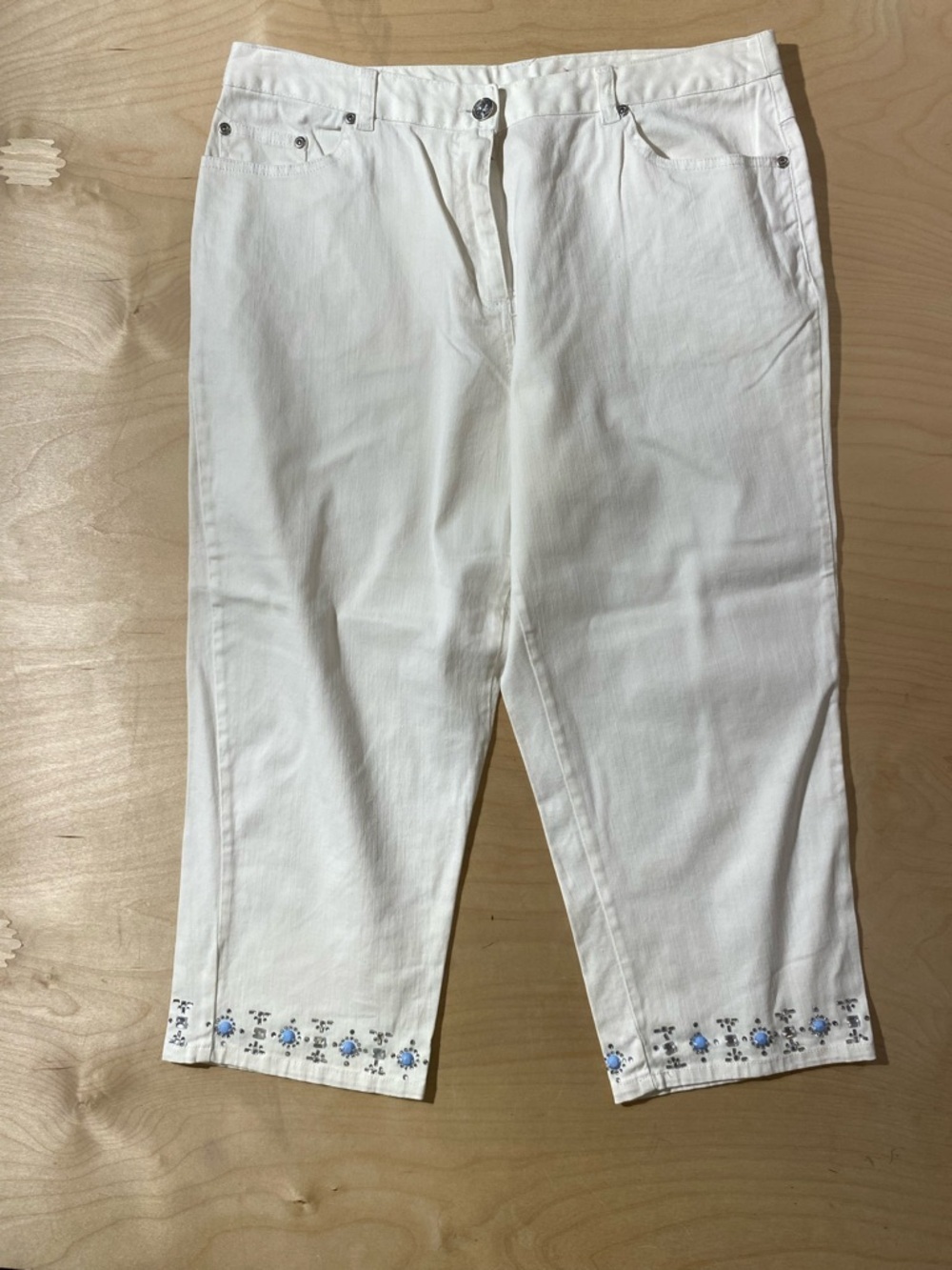 Ruby Rd. White Petite Capris Pants 14P (RF)